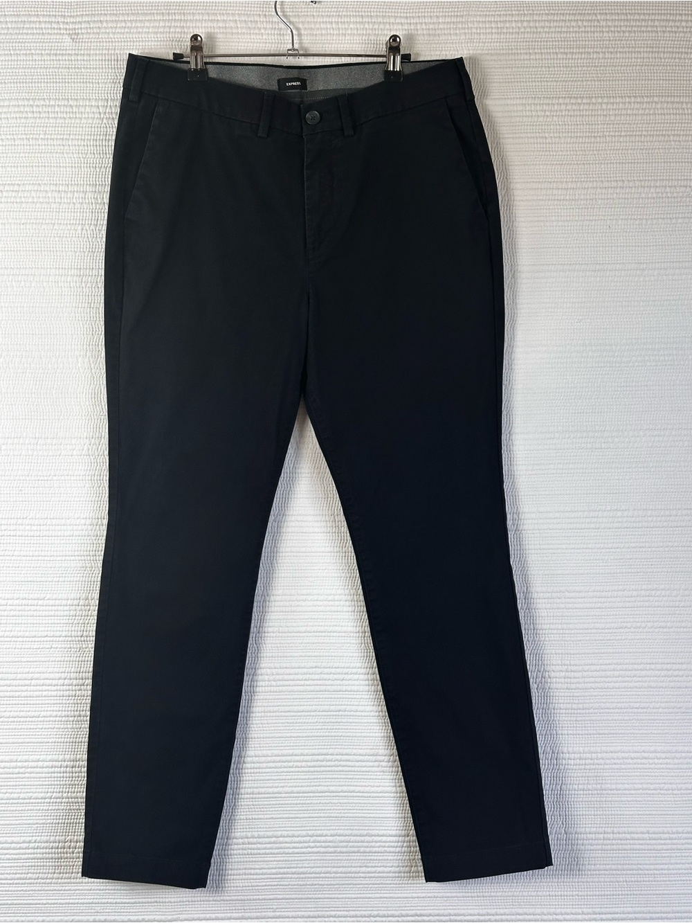 Express Men’s Black Skinny Stretch Chino Pants 33x30 Minimalist